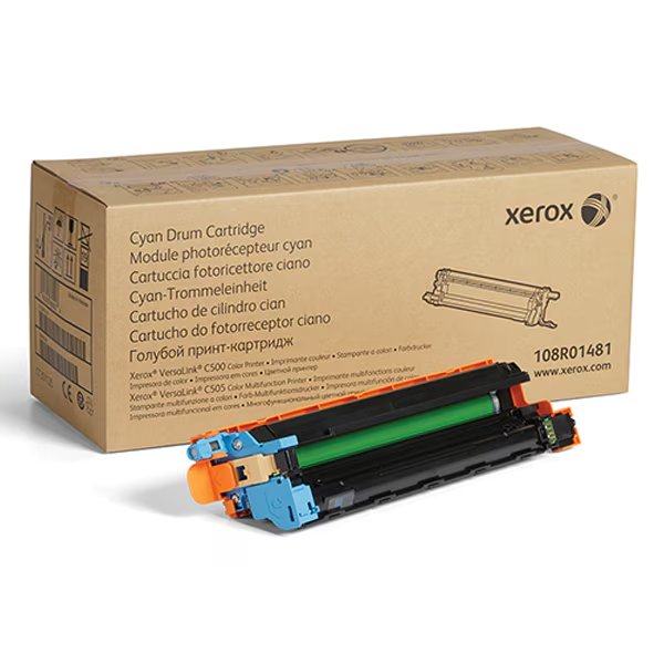 Xerox Cyan Drum Cartridge, 40000 Yield, Xerox, Mfr#: 108R01481